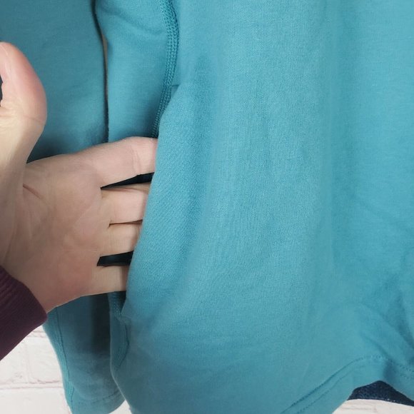 Mountain Hardwear 1/4 Zip Pullover Sweatshirt Womens Medium Teal Hoodie Cotton - Picture 7 of 12
